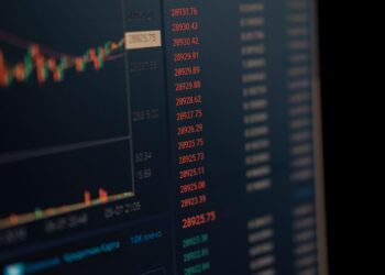 Pantalla con gráficos de un exchange de criptomonedas para operar con bitcoin