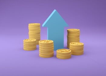 Monedas apiladas en crecimiento, símbolo del dollar cost averaging y las aportaciones periódicas